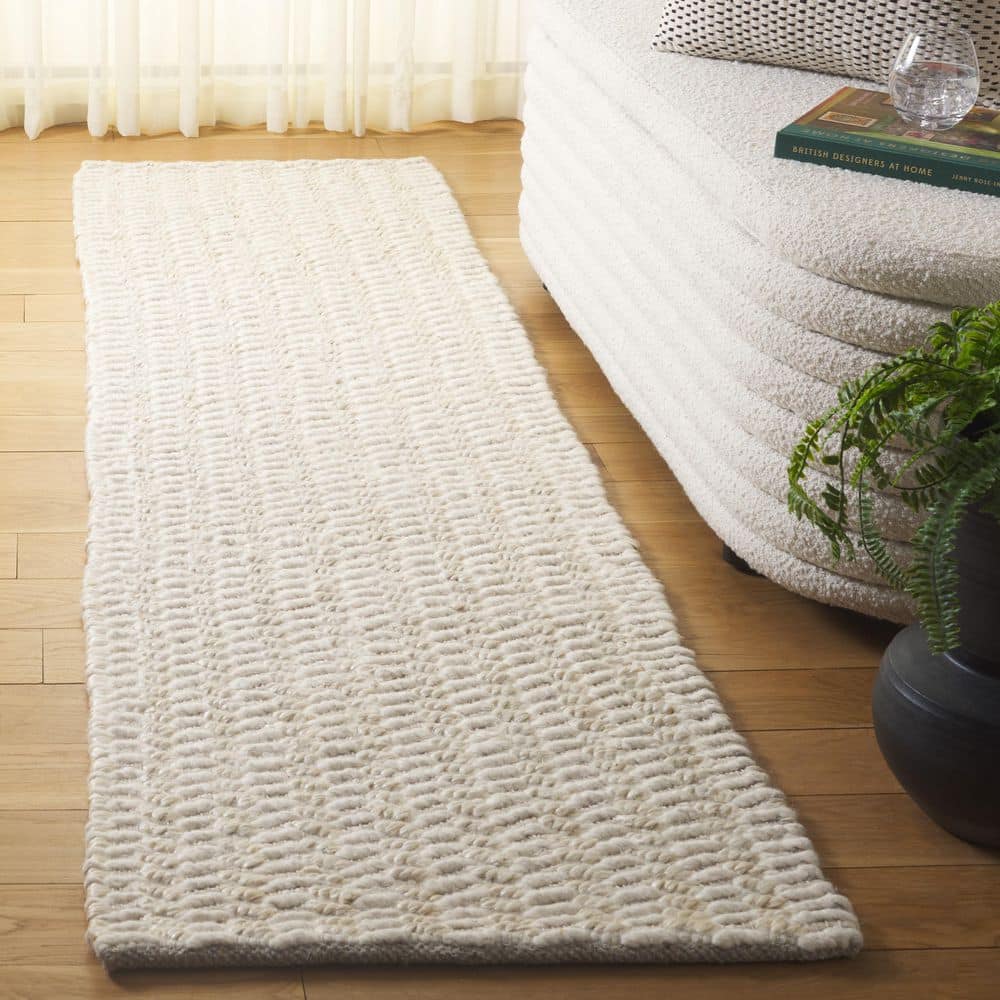 Natural Fiber 2 X 8 Bleach/Ivory Solid Color Runner Rug price history on PriceWatchPro