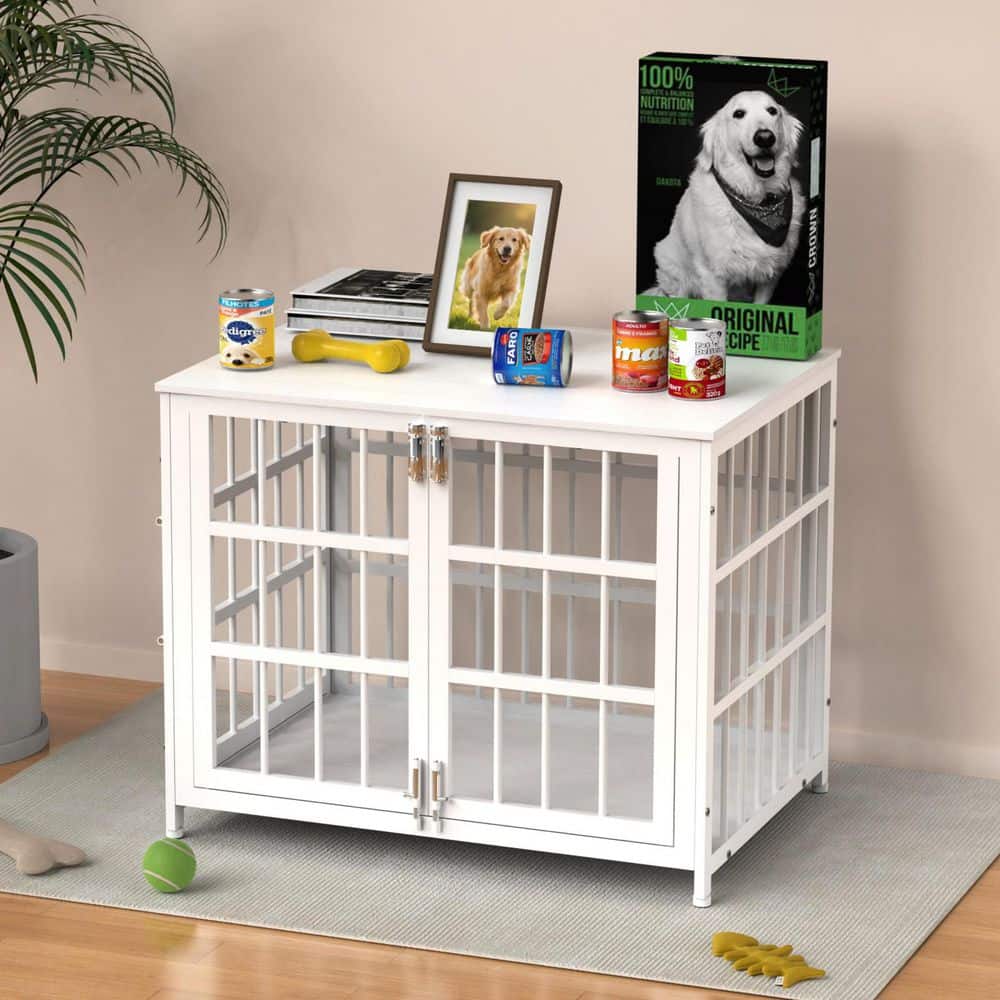 White 27 in. Accent Cabinet Office Storage Cabinet with Double-Sided Opening price history on PriceWatchPro