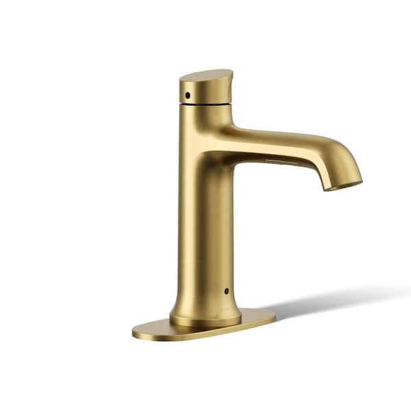 Tone Touchless Single Hole Bathroom Sink Faucet In Vibrant Brushed Moderne Brass