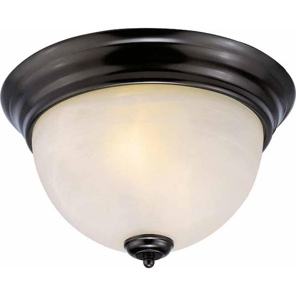 Volume Lighting Troy 1-Light Antique Bronze Semi-Flush Mount