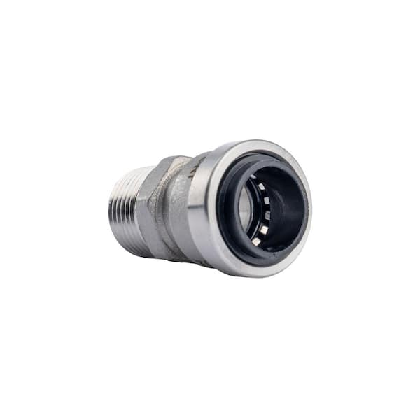 QUICKFITTING 1/2 in. Stainless Steel Push-to-Connect x MNPT (Male Thread) Adapter Fitting