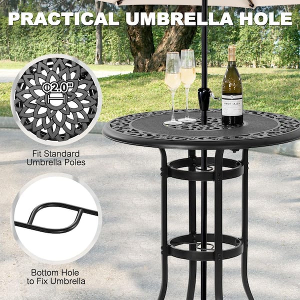 base for 9 foot patio umbrella CABANA 9 Ft Patio Umbrella with Square Concrete Base Included, Coffee