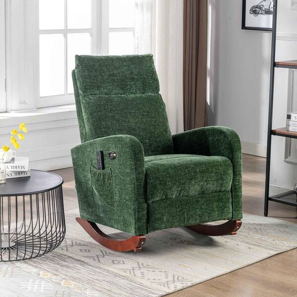 dark green recliner chair