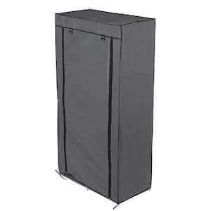 70 in. H x 43 in. W x 18 in. D Grey Polyester Portable Closet