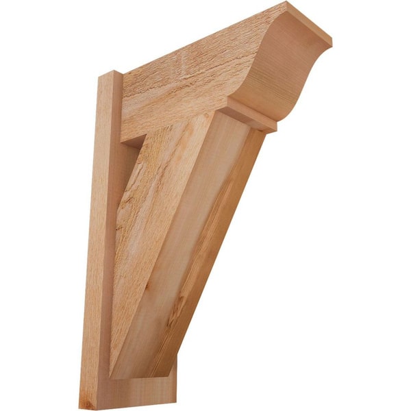 Ekena Millwork 8 in. x 26 in. x 18 in. Western Red Cedar Traditional Rough Sawn Outlooker