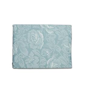 6-Piece Blue 300-Thread Count Damask 55% Cotton 45% Polyester Queen Sheet Set