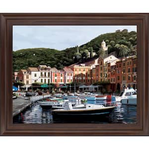 28 in. x 34 in. SUNSHINE OVER PORTOFINO BY SAUNDERS, B. (Mirror Framed)