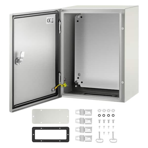 NEMA Steel Case, Dimensions 16 x 12 x 8 in. NEMA 4X Steel Electric Enclosure, IP66 Rated for Water and Dust Resistance