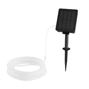 100-Light 39 ft. Cool White Integrated LED Solar Rope Light