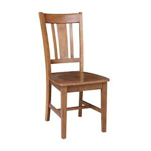 San Remo Distressed Oak Solid Wood Dining Side Chair (Set of 2)