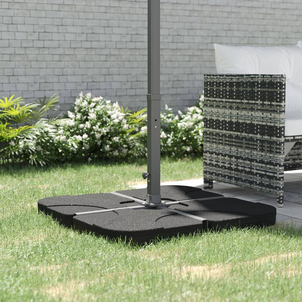 Black Plastic Cantilever Patio Umbrella Base Stand