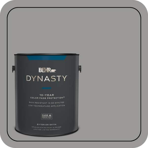 BEHR DYNASTY 1 gal. Home Decorators Collection #HDC-NT-10A Dolphin Gray Satin Enamel Exterior Stain-Blocking Paint & Primer
