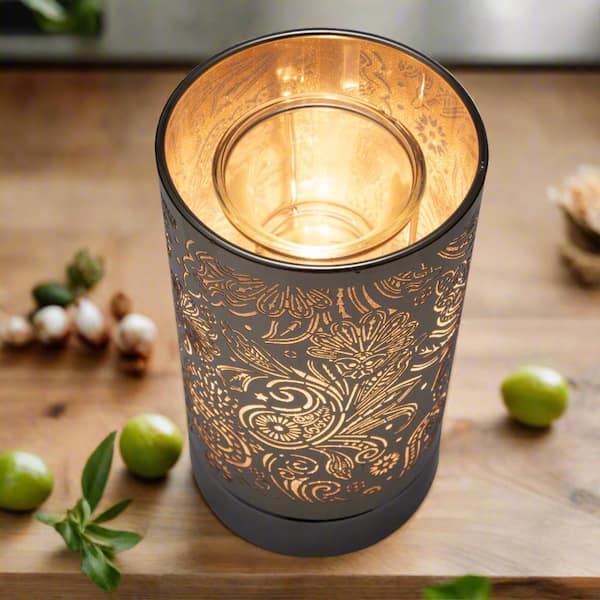 PETERSON ARTWARES Silver Apple Tree Touch Lamp Essential Oil