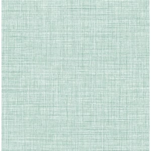 Tuckernuck Teal Linen Paper Strippable Wallpaper (Covers 56.4 sq. ft.)
