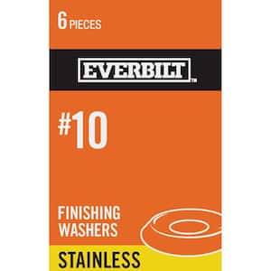 #10 Stainless Steel Finishing Washer (6-Pack)
