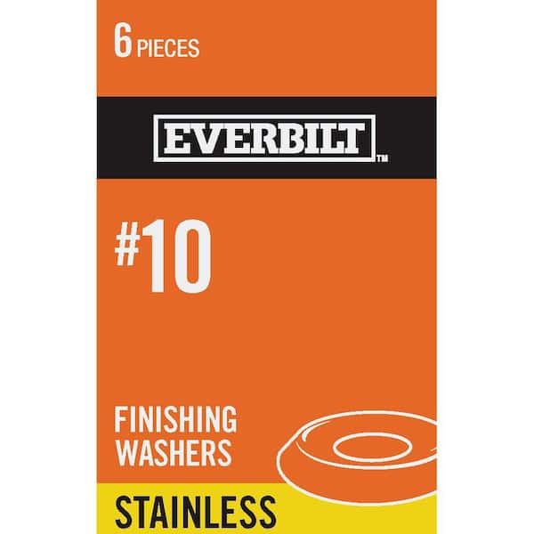 Everbilt #10 Stainless Steel Finishing Washer (6-Pack)