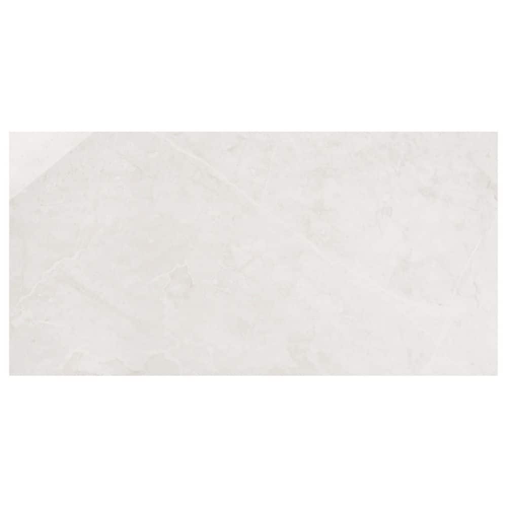 Tavani Cream White 8 in. x 0.41 in. Marble Look Polished Porcelain Floor and Wall Tile Sample price history on PriceWatchPro