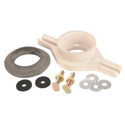 JONES STEPHENS 2 in. Adjustable PVC Urinal Flange Kit with Socket/Hub