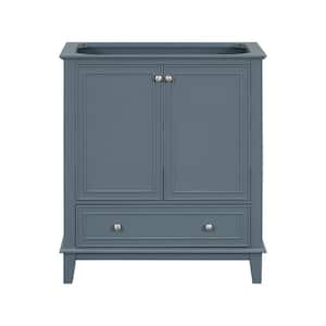 30 in. W x 18 in. D x 34.8 in. H Bath Vanity Cabinet without Top with Doors and Drawer in Blue