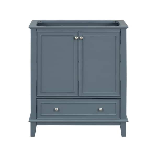 30 in. W x 18 in. D x 34.8 in. H Bath Vanity Cabinet without Top with Doors and Drawer in Blue
