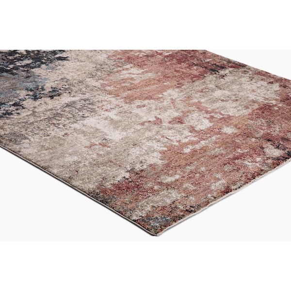 Pandora Collection Hudson Multi 2 ft. x 7 ft. Abstract Runner Rug