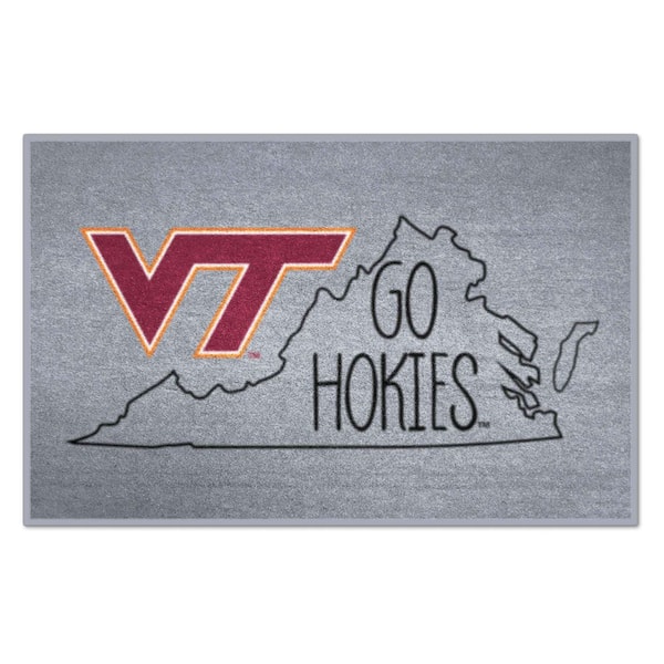 FANMATS Virginia Tech Hokies Southern Style Gray 1.5 ft. x 2.5 ft. Starter Area Rug