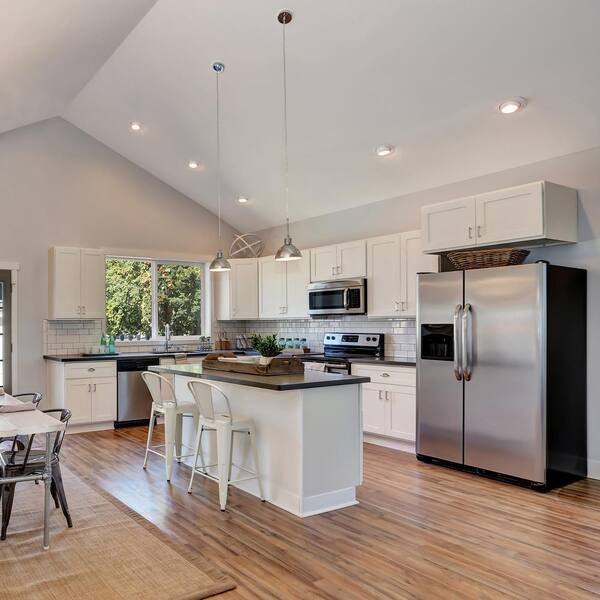 Design House Brookings Plywood Ready To Assemble Shaker 30x24x12 In 2 Door Wall Kitchen Cabinet In White 561597 The Home Depot