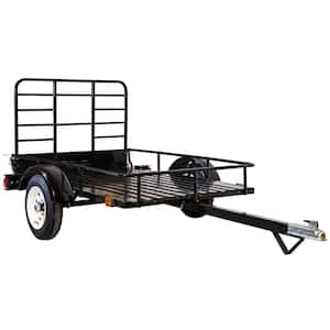 4 ft. x 6 ft. 1,295 lbs. Payload Capacity Open Rail Steel Utility Flatbed Trailer Kit