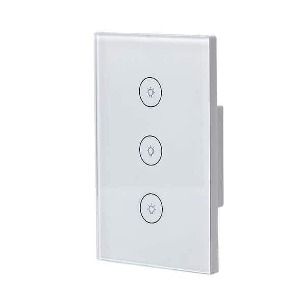 Smart Single-Pole Wi-Fi Rocker Light Switch, White