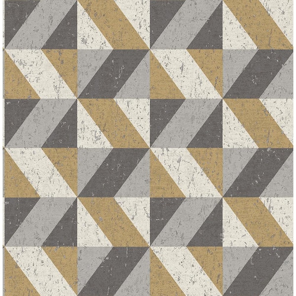 A-Street Prints Cerium Metallic Concrete Geometric Paper Strippable Wallpaper (Covers 56.4 sq. ft.)