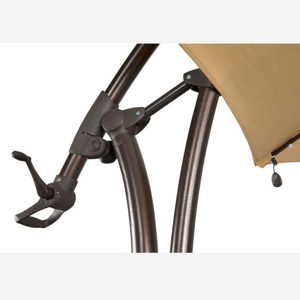 11ft Beige Whisper UV-Treated Offset Umbrella Canopy