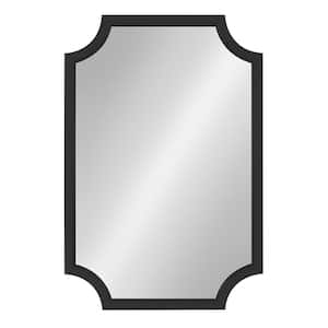 Medium Irregular Black Contemporary Mirror (36 in. H x 24 in. W)