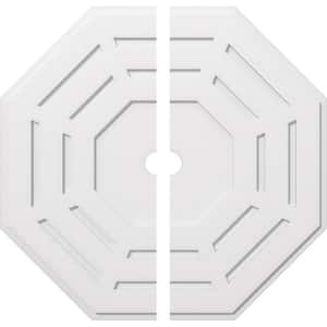 1 in. P X 16 in. C X 40 in. OD X 3 in. ID Westin Architectural Grade PVC Contemporary Ceiling Medallion, Two Piece