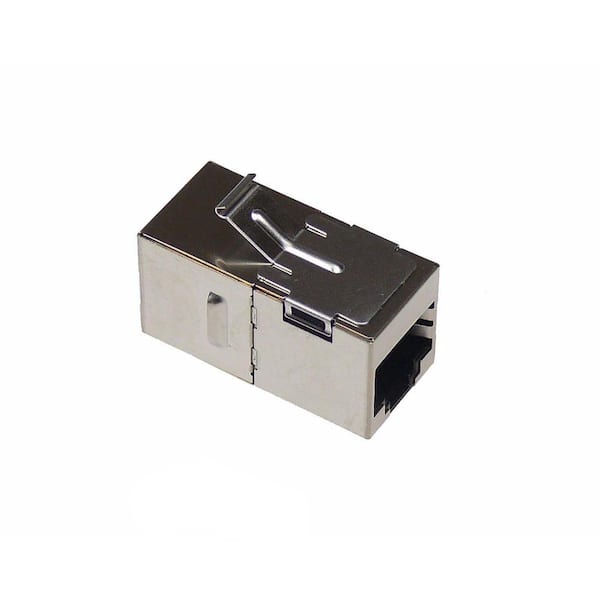 NTW Cat5e Shielded F/F Feed-Through Snap-In Keystone Coupler Jack