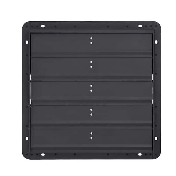 Black 20 in. 4800 CFM Wall Mounted Shutter Exhaust Fan w/Variable Speed Temperature Control,EC Motor for Garage,Bathroom