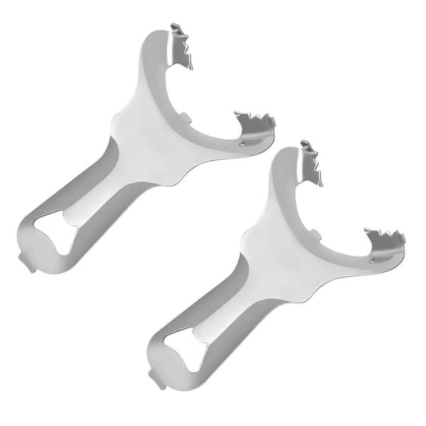 Stainless Steel Twist-Off Jar Opener Tool with Non-Slip Grip for Mason Jars, Bottles and Cans, 2 Piece