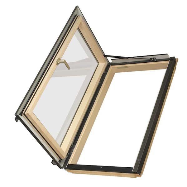 Fakro FWU-L Egress Window 22-1/4 in x 37-1/4 in. Venting Roof Access Skylight with Tempered Glass, LowE