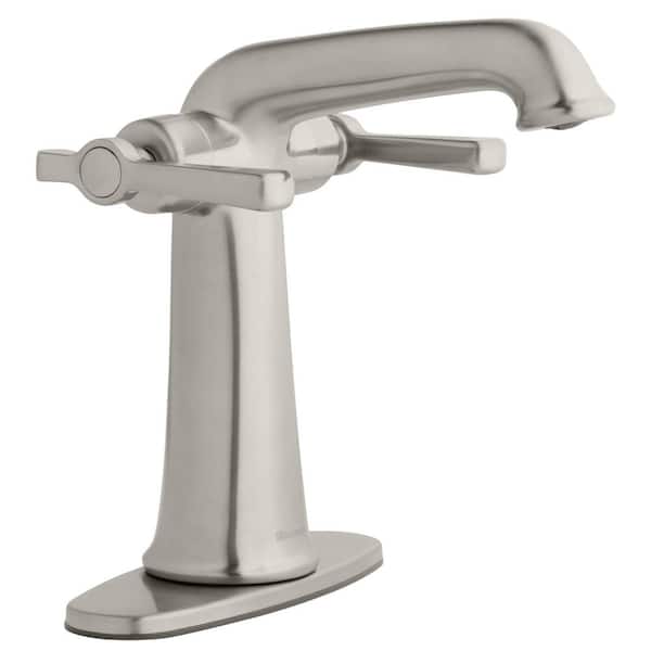 Glacier Bay Myer Single Hole Double-Handle Bathroom Faucet in Brushed Nickel