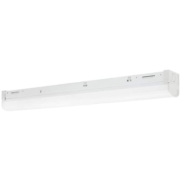 Sunlite 24in. Selectable Wattage Integrated LED White Strip Light Fixture Selectable CCT Dimmable w Bi-Level Sensor/EM Back-up