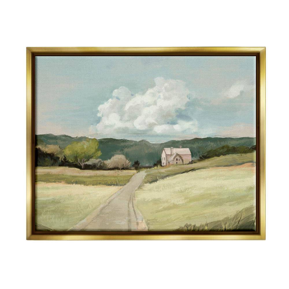 Road Leading Home Countryside Mountain Landscape by Ziwei Li Floater Frame Nature Wall Art Print 25 in. x 31 in. price history on PriceWatchPro
