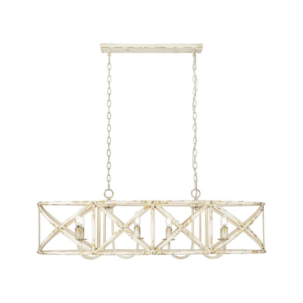 Alcott 480-Watt 8 Light Antique Ivory Linear Pendant Light with No Shade price history on PriceWatchPro