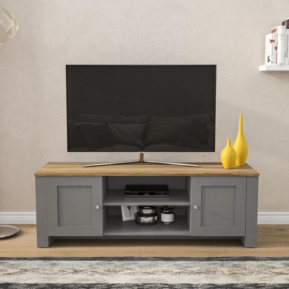 Dawson 54 in. Grey TV Stand Fits TVs up to 55 in.