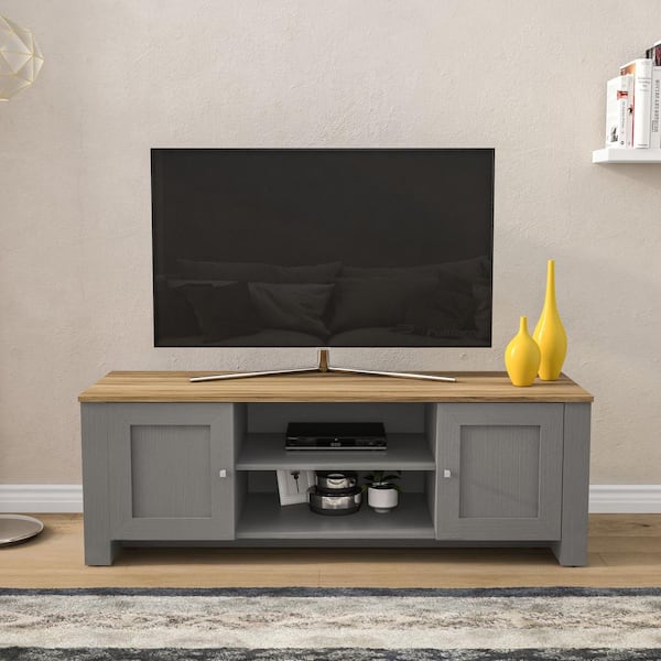 Unbranded Dawson 54 in. Grey TV Stand Fits TVs up to 55 in.