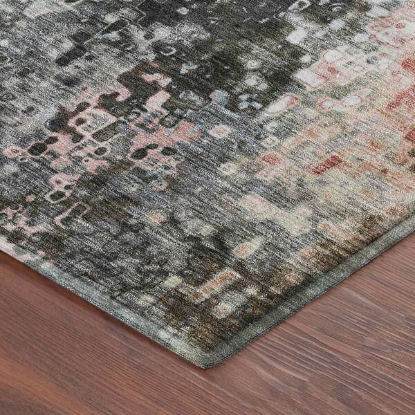 Mayfield Premium Machine Washable Abstract AMF2242 Granite 2 ft. x 3 ft. Accent Rug
