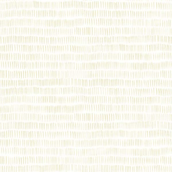 Chesapeake Pips Yellow Fabric Pre-Pasted Matte Watercolor Brushstrokes Strippable Wallpaper