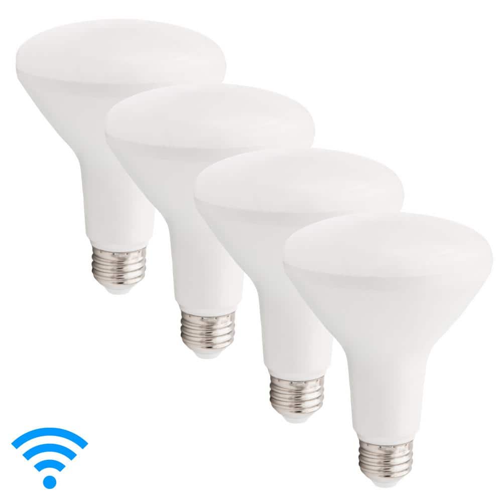 Luvoni Smart WiFi LED A19 Light Bulb Google Home/Alexa compatible 60w 4 Pack 