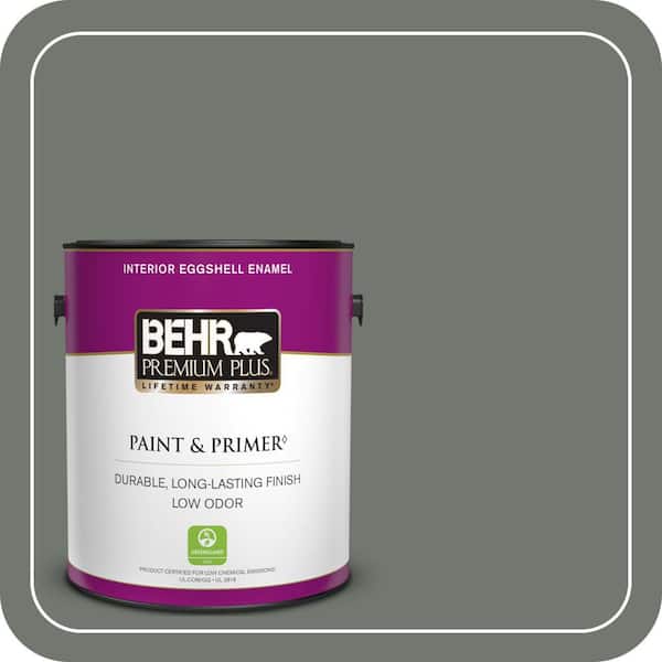 BEHR PREMIUM PLUS 1 gal. #T17-13 In the Woods Eggshell Enamel Low Odor Interior Paint & Primer