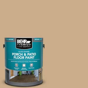 1 gal. #N280-4 Perfect Tan Gloss Enamel Interior/Exterior Porch and Patio Floor Paint