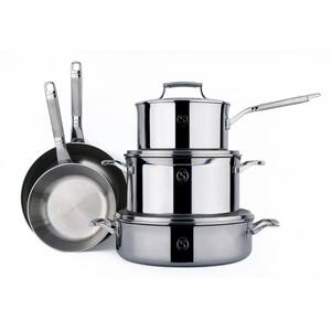 SAVEUR SELECTS Tri-Ply Stainless Steel Cookware Set (8-Piece)