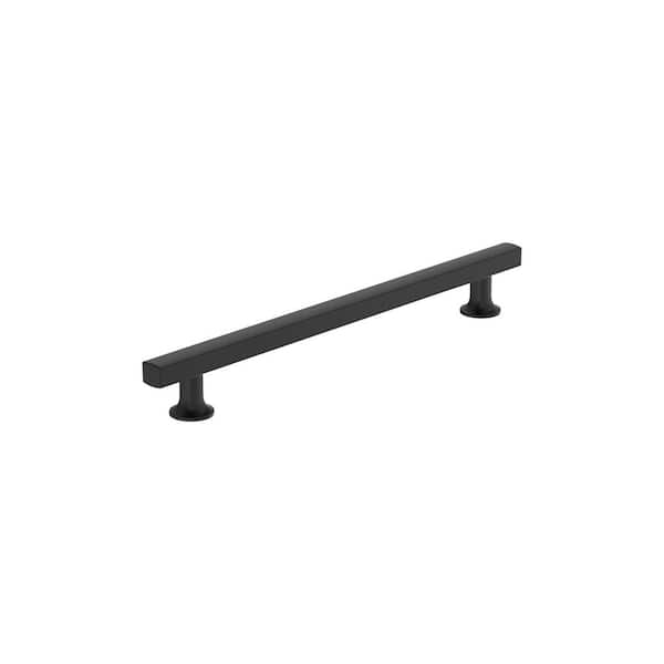 Amerock Everett 8-13/16 in. (224mm) Modern Matte Black Bar Cabinet Pull